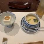 梅の花 - (2019年5月)  嶺岡豆腐、茶碗蒸し、梅ソーダ