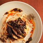 四川陳麻婆茄子うどん（温）