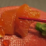 あもん ヨコ - フォアグラ入り、すっぽん出汁の茶碗蒸し 海鮮添え喰らう