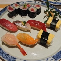 双葉寿司 - 写真は握りしか撮ってませんが、前菜二品、季節の茶碗蒸し（この日は鱧の茶碗蒸し）、季節のお味噌汁（この日は茗荷と若布）デザートが付く、とてもCPの良いコースなんですよ～♪