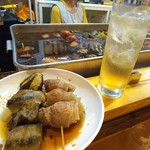 博多のおでん - ハイボール&うずら豚&茄子