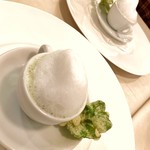 Restaurant LE MiDi - ポテトとアオサ海苔のポタージュ