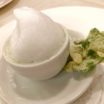 Restaurant LE MiDi - ポテトとアオサ海苔のポタージュ