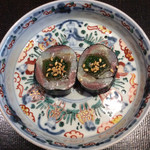 鮨 三心 - 北海道のイワシと芽ネギの海苔巻き
