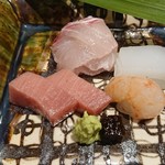 銀座 しのはら - 鮪、鯛、アオリイカ、ボタン海老