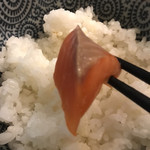 Sakana To Sake Hanatare - 刺身盛り合わせ７種＆カキフライ１個定食１３００円。本マス。味の濃さ、程よい脂、風味と揃い、とても美味しかったです（╹◡╹）