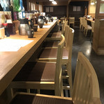 Sakana To Sake Hanatare - 店内。周りのビルに比べてとても地味な建物ですが、お店の造りはしっかりされています。