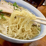 麺屋ひょっとこ - 麺は細麺でしなやかさは無し