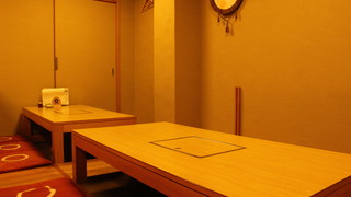 Kyou Aji Dokoro Sowaka - 掘りごたつ席。6名様テーブル2つ繋げると12名様まで可能。
