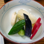 ぽん太 - ロースソテー定食のお新香