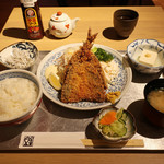魚金醸造 - 鰺フライ定食　