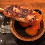 炭火焼料理 和元 - つくね 卵黄