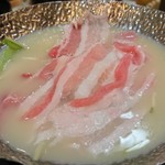Hatsuedainingu - 華籠膳の豆乳鍋(^^)このスープがかなり美味しかった！
