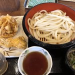 丸亀製麺 - ざるうどん 大 天ぷら二つ