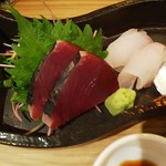 くし菜 - ２種盛りは、カツオと鯛380円