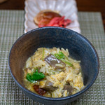 かたつむり - 2019.6 アカヤマドリタケを入れた〆雑炊、香の物