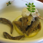 うなぎ亭 友栄 - 【再訪2回目】小魚の南蛮漬け（本日のおすすめ）