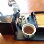 雅遊庵 風の陣 - 〆は当然「蕎麦湯」