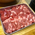 ジンギスカン 楽太郎 - セットのお肉（2人前）