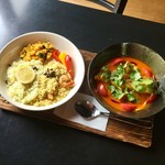 スプーンソング - 【おまかせメニュー】チェティナッドフィッシュ(真鯛)とインドライス2種/1,300円