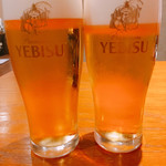 花柚子 - 生ビール エビス 中 550円