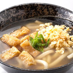 道頓堀亀一 - はいからきざみうどん　油揚げと揚げ玉がとろみだしの旨味を吸い、お口の中で膨らむ幸せ。670円