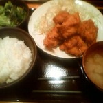 博多もつ鍋 やまや 博多店 - 鶏の唐揚げ明太風味定食