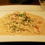 Osteria 吉田PASTA BAR - 看板メニュー！伊勢海老ミソの濃厚クリームソースパスタ