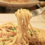 Osteria 吉田PASTA BAR - 看板メニュー！伊勢海老ミソの濃厚クリームソースパスタ