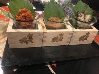Hiroshimanosakedokorootamaya - 地酒に合うおつまみ3種