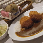 おいしいカレーと旨いコーヒーの店ほりいけ - クリームコロッケ＋カレー