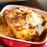 ナスとトマトのこんがりラザニア