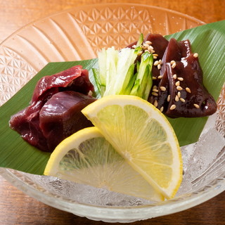 ◎Liver, heart sashimi