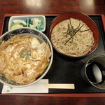 長寿庵 - 本日のセット　開化丼　お蕎麦￥800