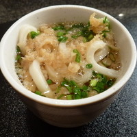 大宮　すし風凛 - ランチの先付け(揚げ玉うどん)