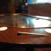 ステーキ　ロン - お店の人が、鉄板で焼いてくれます