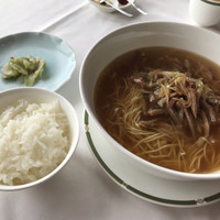 ジャスミンガーデン - ネギとチャーシューのスープそば・ザーサイ・白米