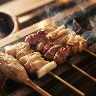 Exquisite meat quality! Yakitori made using Oku no Miyako Tori!