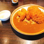 CoCo壱番屋 - 手仕込み豚ヒレ勝つカレー＋半熟タマゴタルタルソース＋カキフライ