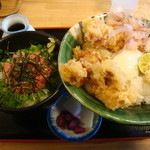 三ツ島 真打 - 2011-12-24ちく玉天ぶっかけ780円＋ミニねぎとろ丼380円