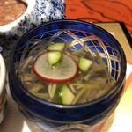 熊魚菴 - じゅん菜、胡瓜、椎茸など