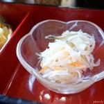 麺屋 喜幸 - 2019年3月　天然鮎釜めし定食の一部