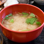 旨味 游 - 【限定 銀鱈の酒粕漬け焼き@税込1,300円】味噌汁