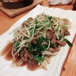 肴や 陣 - 牛肉の炒めもの・・・旨かった