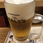 立ち喰い 寿司のきちじょう - 生ビール。