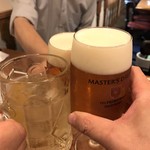 吟結はなもり - 一人遅れますが先ず乾杯♬