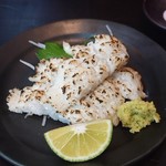 まるさん松本 - ハモの炙り