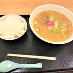 元祖ちとせラーメン - 190624月　北海道　元祖ちとせラーメン　味噌ラーメン550円ライス150円