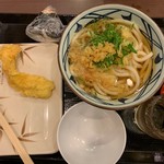 丸亀製麺 - かけ＋いか天＋おにぎり