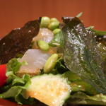 こころや - 真子鰈と枝豆とのサラダアップ